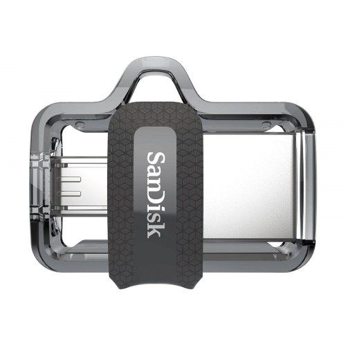 SanDisk Ultra Dual 64 GB USB 3.0 / micro USB – Sort/Sølv