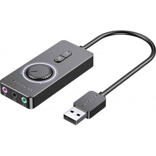 Vention USB 2.0 ekstern lydkort – 1 m, Plug & Play