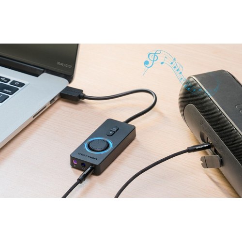 Vention USB 2.0 ekstern lydkort – 1 m, Plug & Play