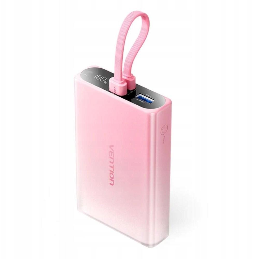 Vention powerbank 10.000 mAh - USB-C, USB-A & Lightning, 22,5 W