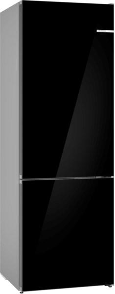 Bosch Serie | 6 KGN49LBCF - Køleskab/fryser - bund-fryser - bredde: 70 cm - dybde: 66.7 cm - højde: 203 cm - 440 liter - Klasse C - sort