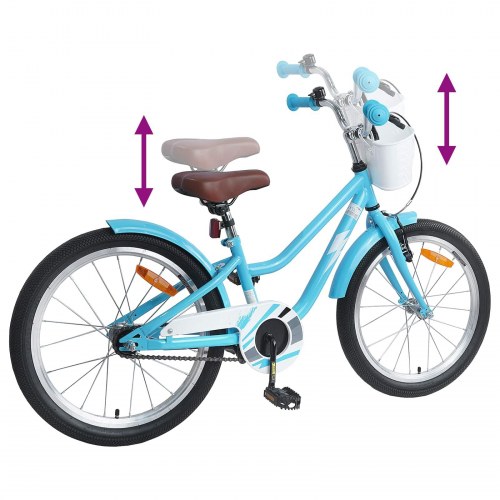 Børnecykel 20 tommer til børn i alderen 6-11 år Lys blå