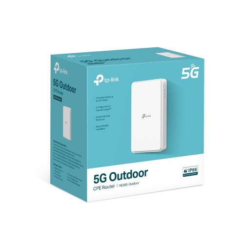 TP-Link NE200 Outdoor 5G-router med indbygget 5G-modem, 2,5 Gigabit Ethernet – Hvid