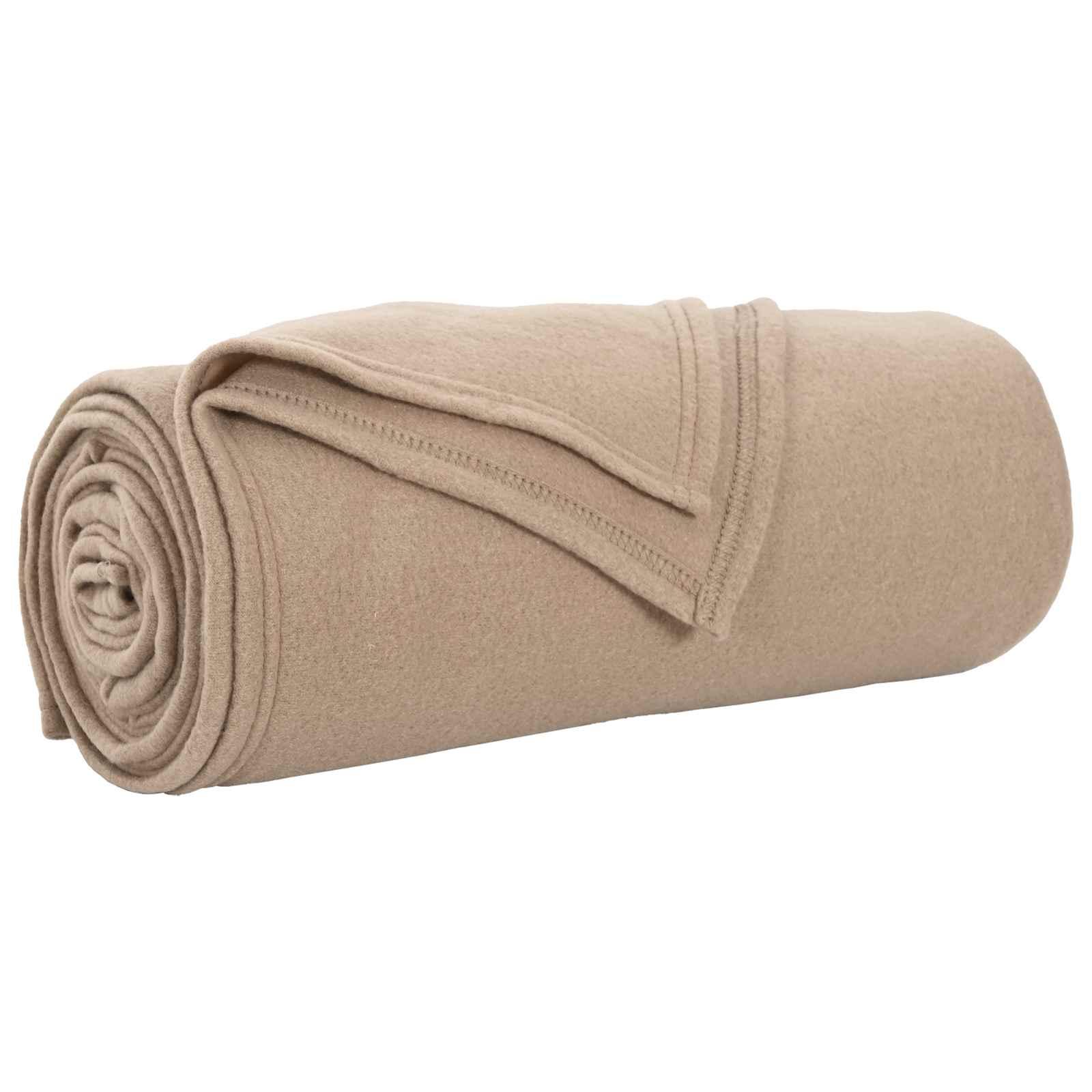 Kastetæpper 170 X 130 Cm Fleece - Camel / 240 x 270 cm / 6