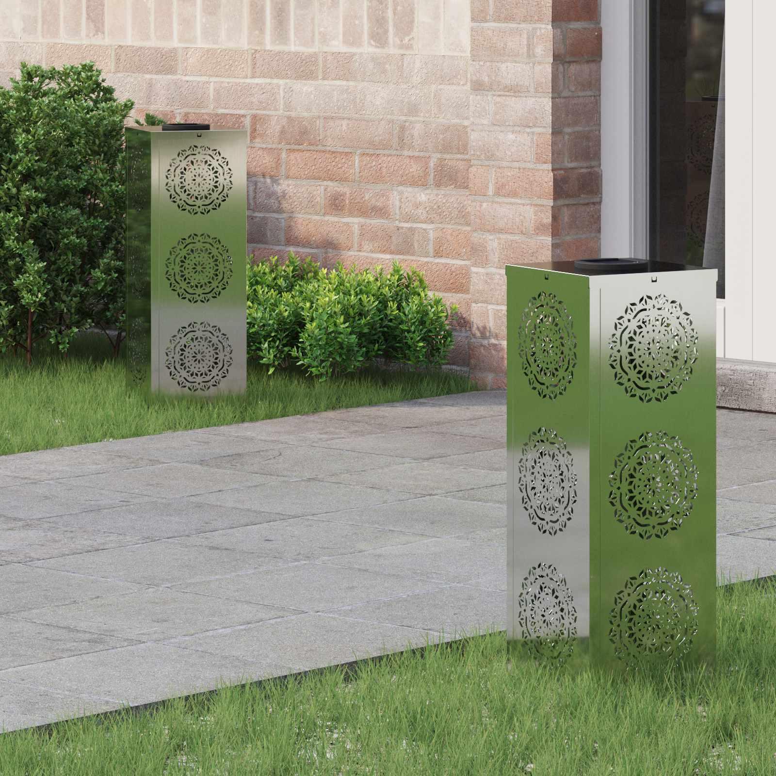 Solar LED sti lys 2 stk Galvaniseret Galvaniseret