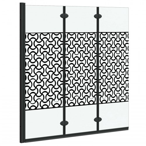 Bruser Indhegning Sort og Gennemsigtig 130 x 130 cm hærdet glas