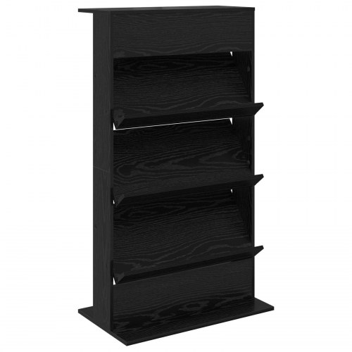 Magasin Rack med hylde Sort eg 70 x 41 x 126 cm Konstrueret træ