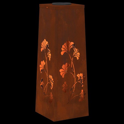 Solar LED sti lys 2 stk Cortenstål Cortenstål