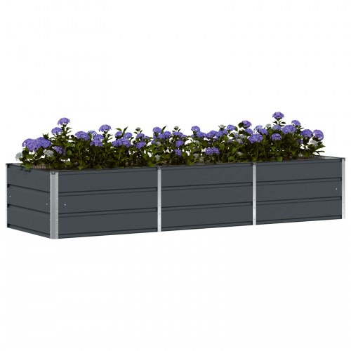Plantekasse Antracit 240 x 80 x 45 cm Stål