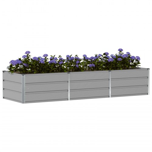 Plantekasse Lysegrå 240 x 80 x 45 cm Stål
