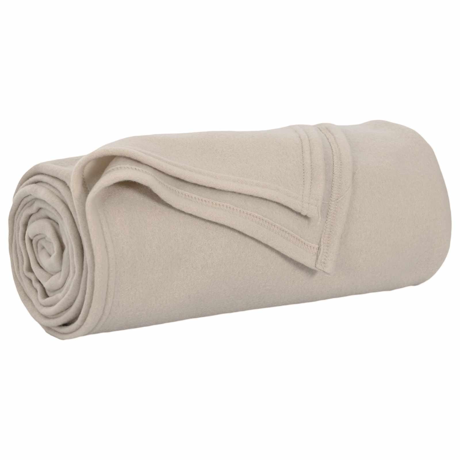 Throw tæppe Beige 240 x 220 cm Fleece