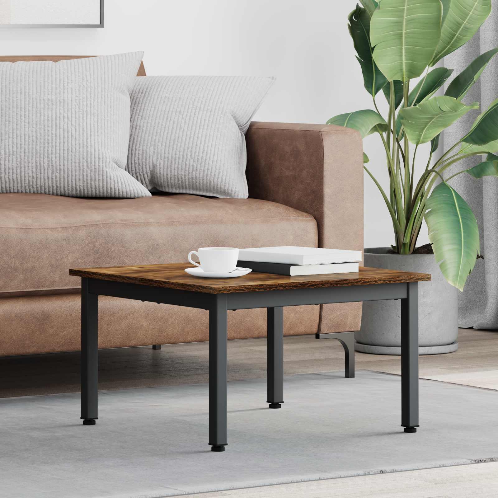 Sofabord Røget Eg 60 x 60 x 36 cm Konstrueret træ
