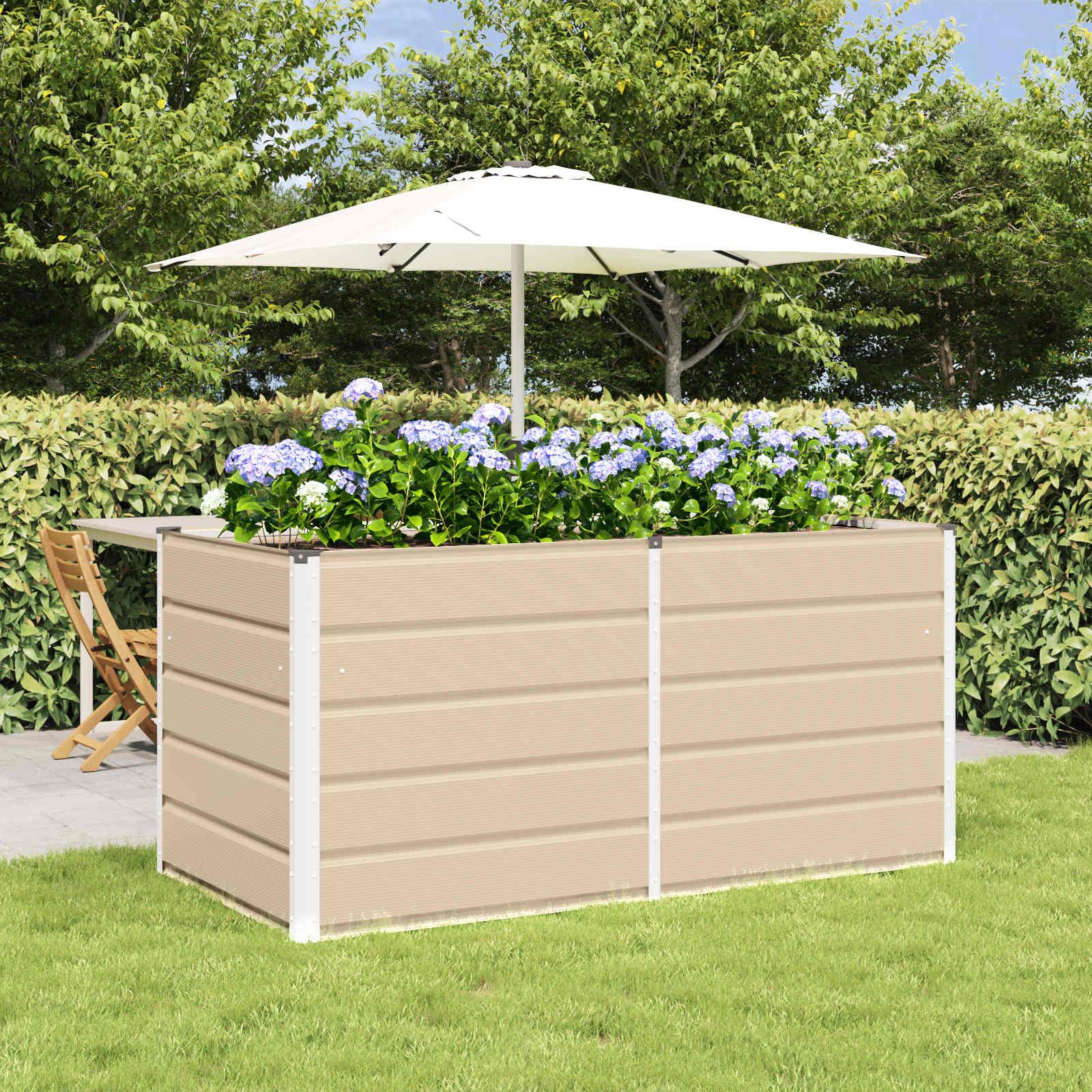 Plantekasse Elfenben 160 x 80 x 75 cm Stål