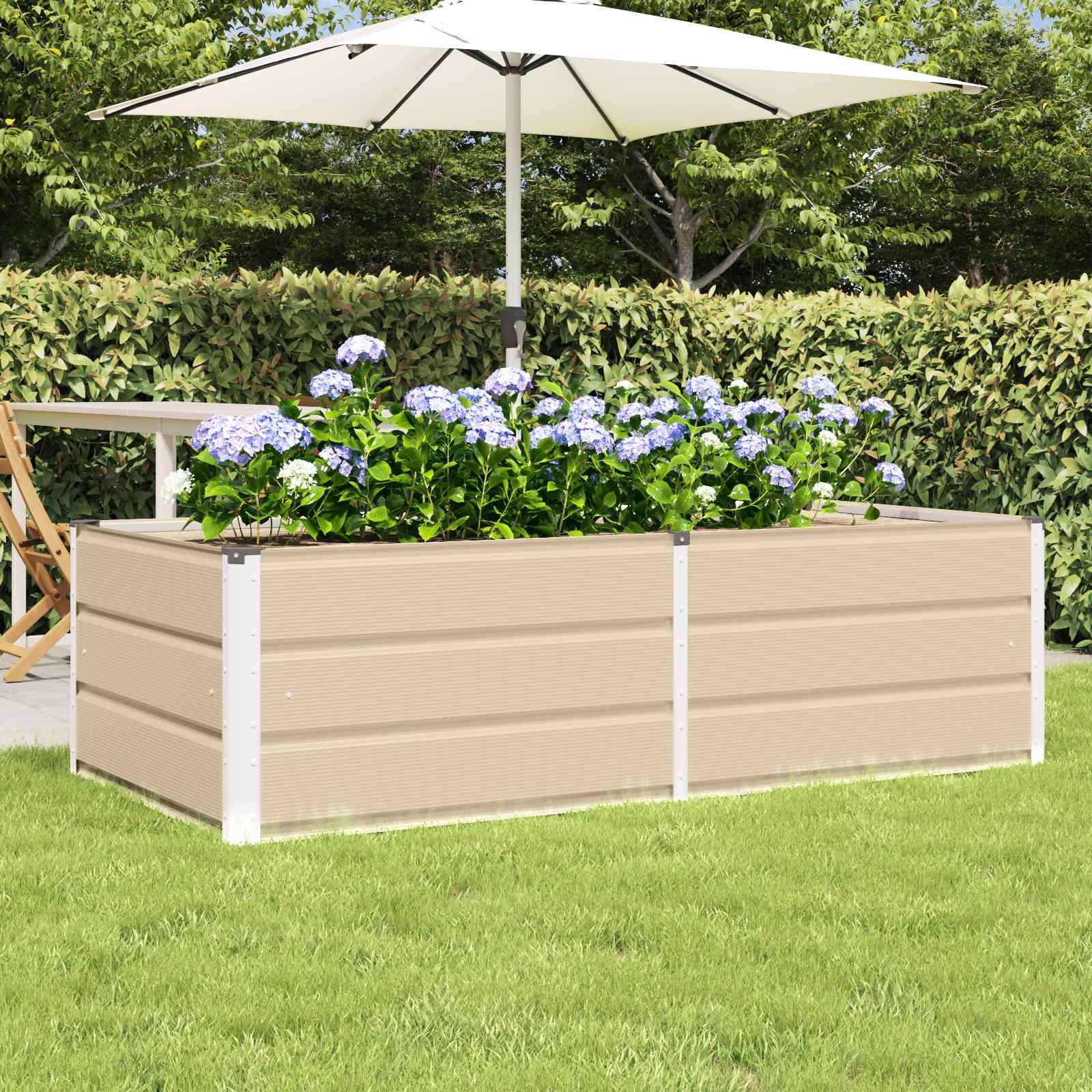 Plantekasse Elfenben 160 x 80 x 45 cm Stål