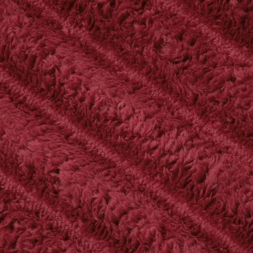 Throw tæppe Bordeaux Rød 150 x 130 cm Fleece