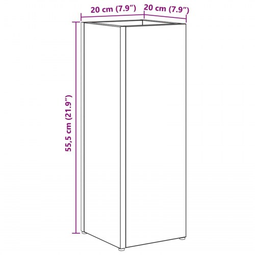 Parasolfod Beton Grå 20 x 20 x 55,5 cm Konstrueret træ