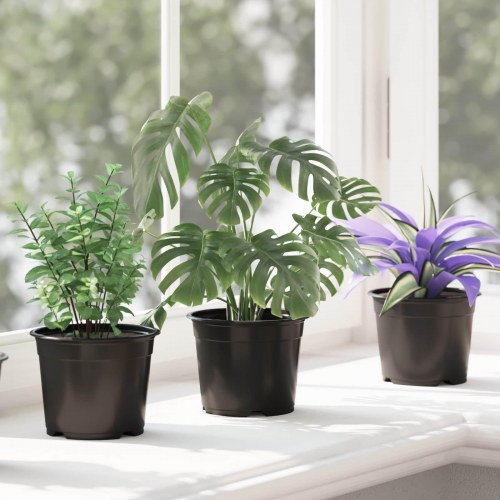 Blomsterpotte 200 stk Sort Ø 15 x 12,5 cm Plastik