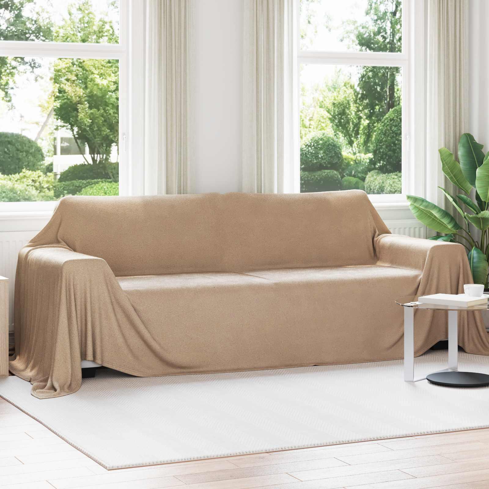 Throw tæppe Camel 350 x 270 cm Fleece