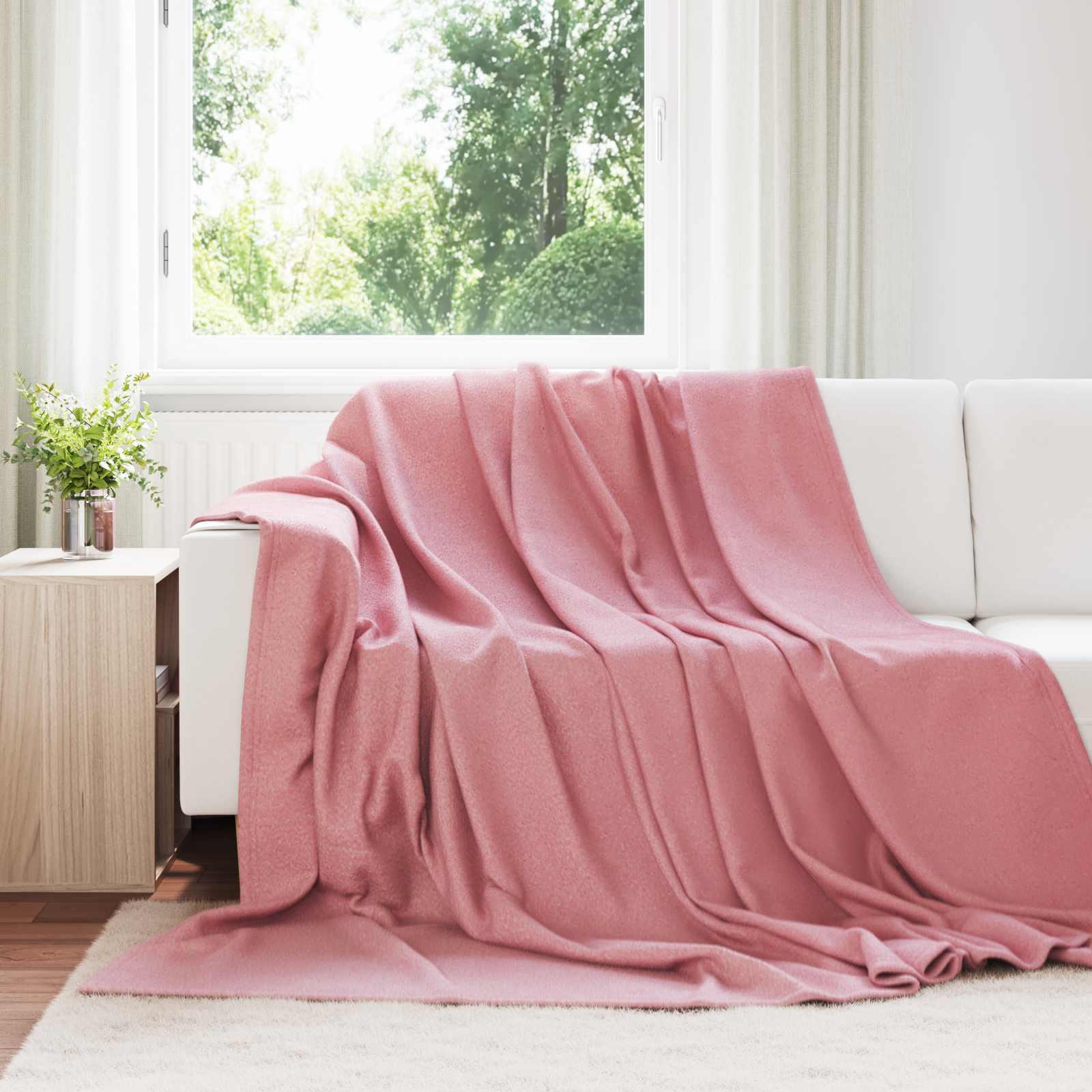 Kastetæpper 24 stk Lyserød 240 x 220 cm Fleece