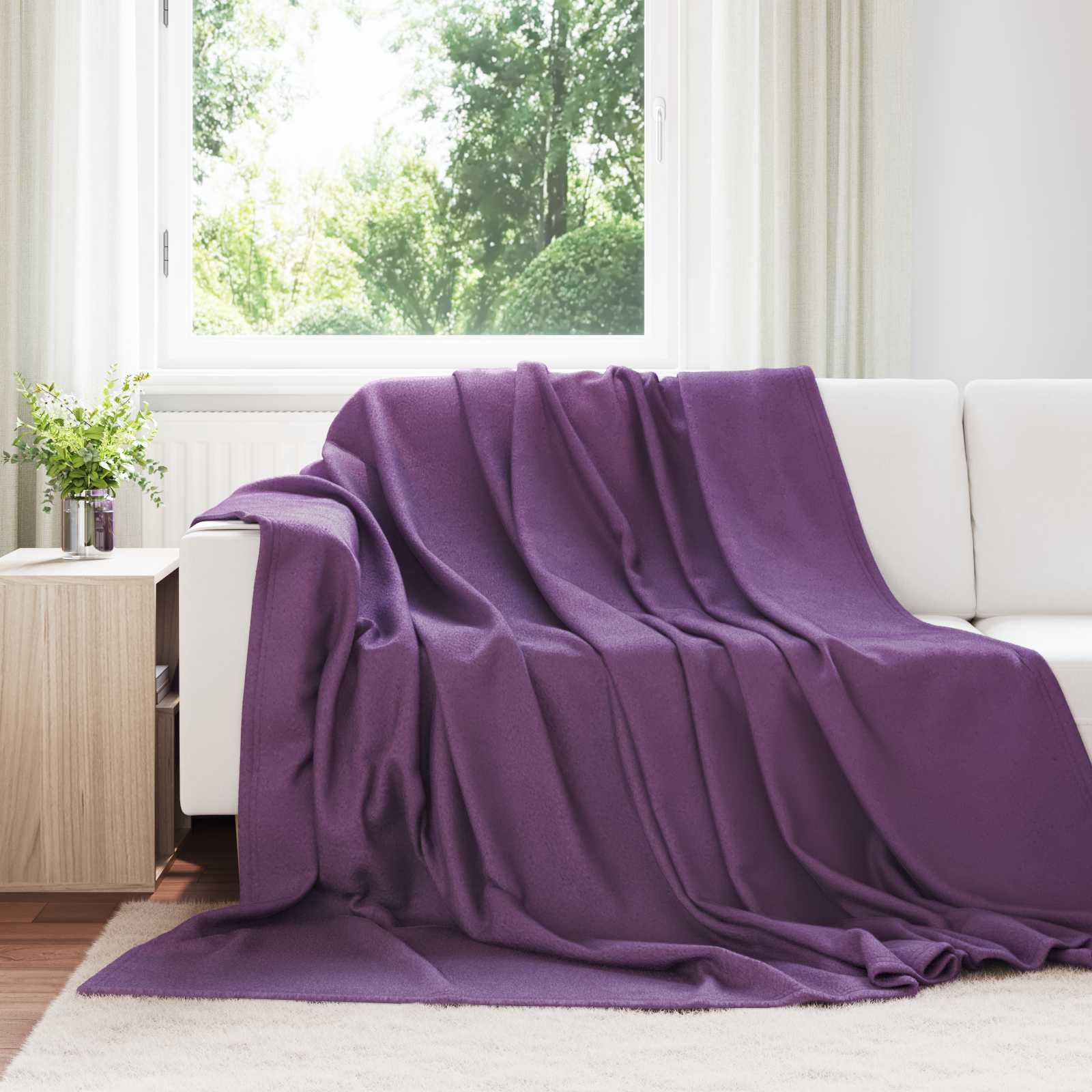 Kastetæpper 24 stk Lilla 240 x 220 cm Fleece