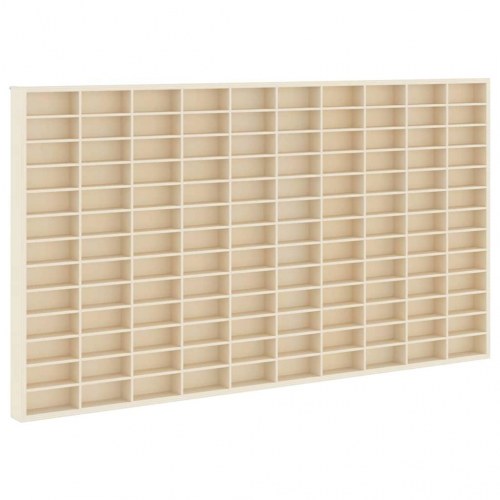 Vægdisplaykasse med hylde Beige 98 x 4,5 x 55 cm Konstrueret træ