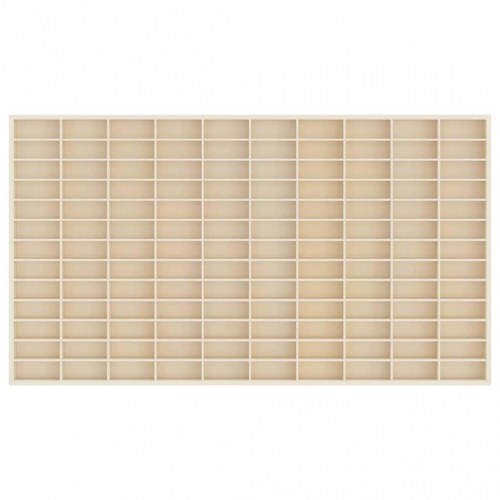 Vægdisplaykasse med hylde Beige 98 x 4,5 x 55 cm Konstrueret træ