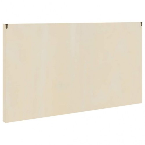 Vægdisplaykasse med hylde Beige 98 x 4,5 x 55 cm Konstrueret træ