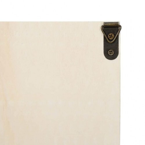 Vægdisplaykasse med hylde Beige 98 x 4,5 x 55 cm Konstrueret træ