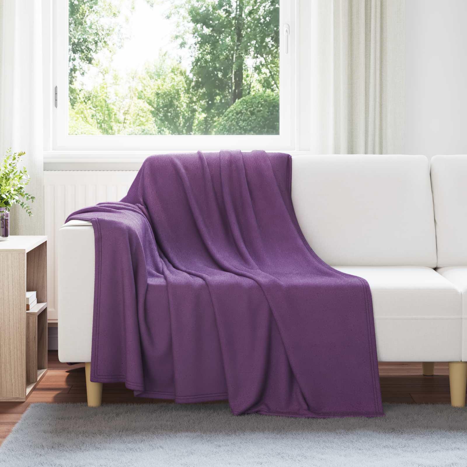 Kastetæpper 24 stk Lilla 200 x 150 cm Fleece