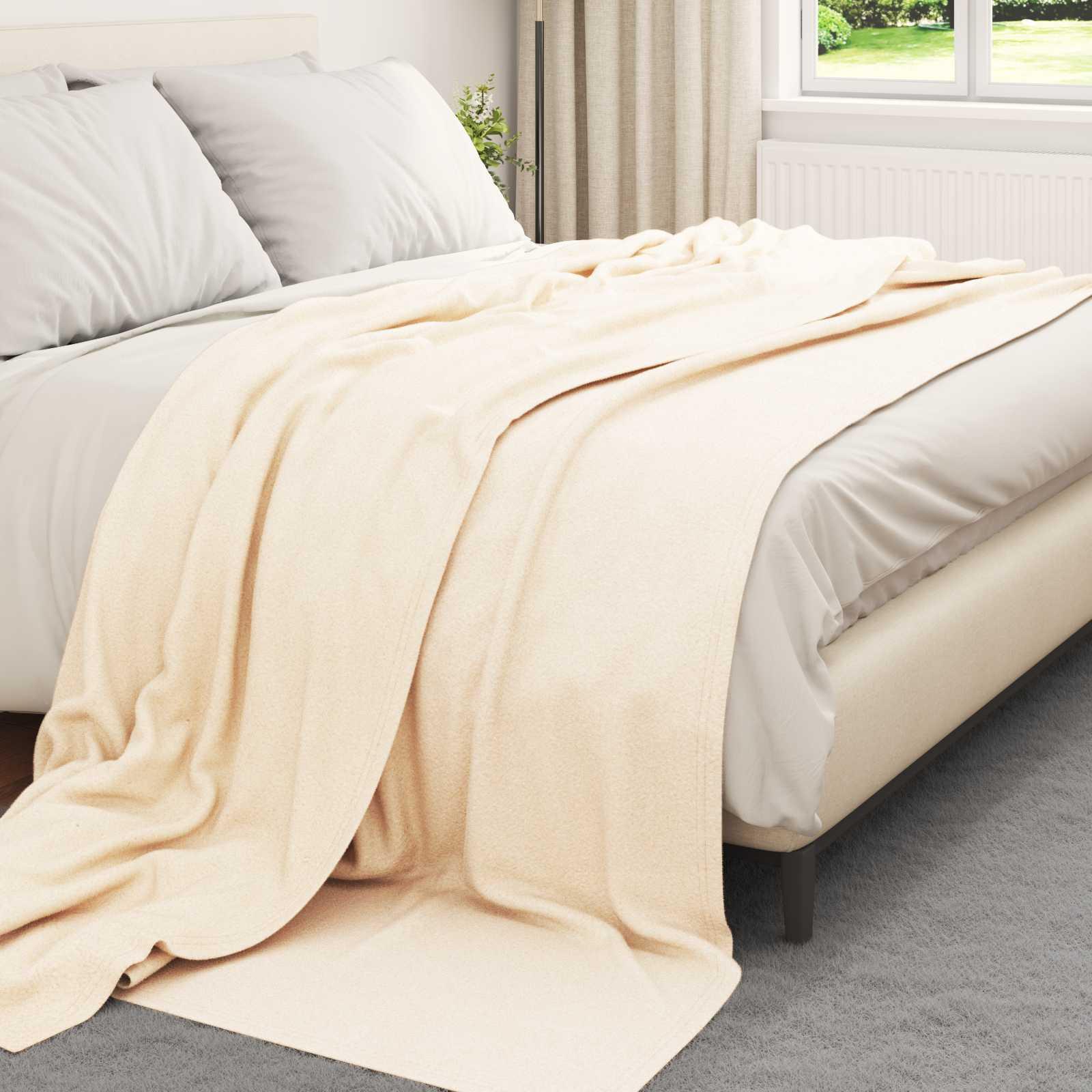 Kastetæpper 170 X 130 Cm Fleece - Creme / 240 x 270 cm / 24