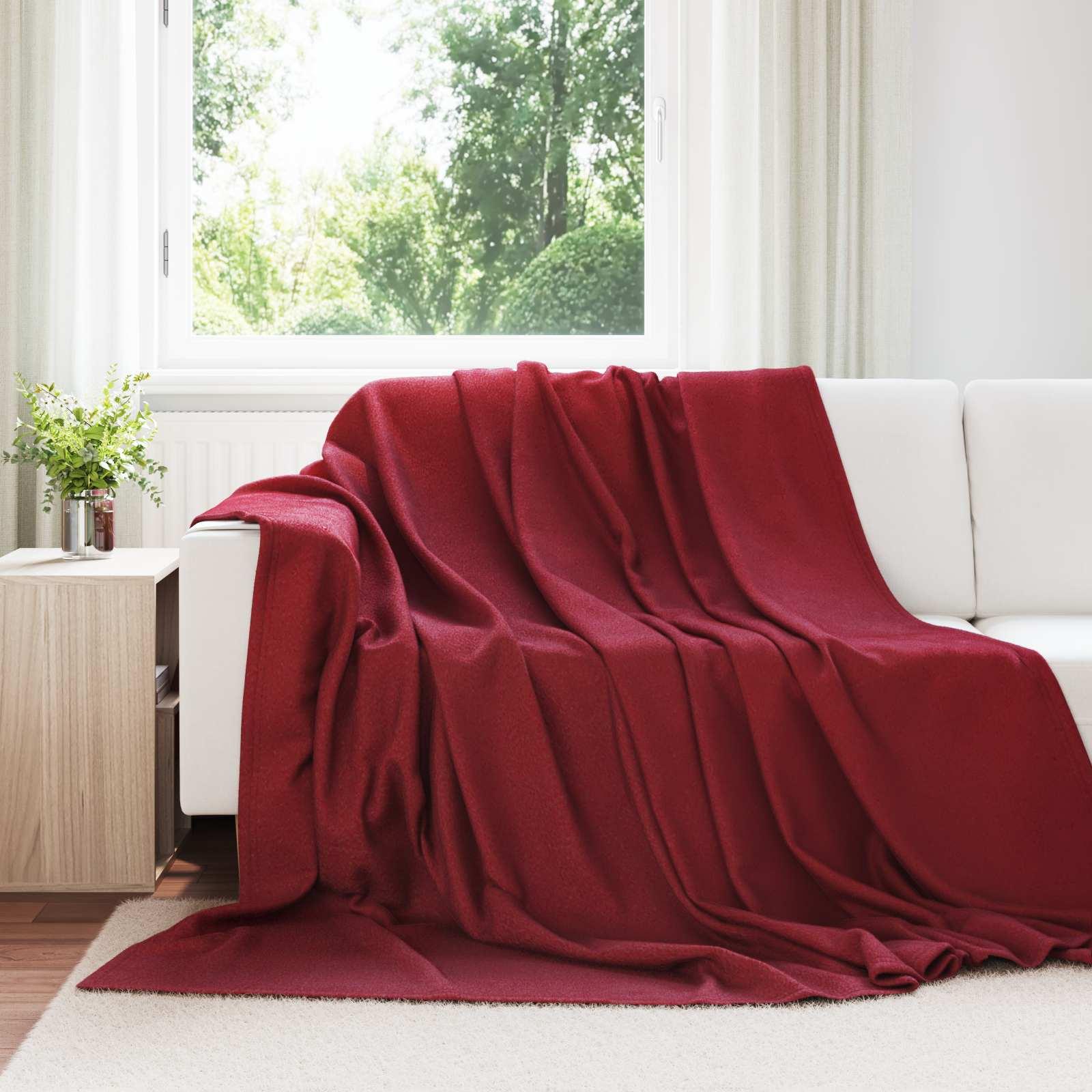Kastetæpper 24 stk Bordeaux Rød 240 x 220 cm Fleece
