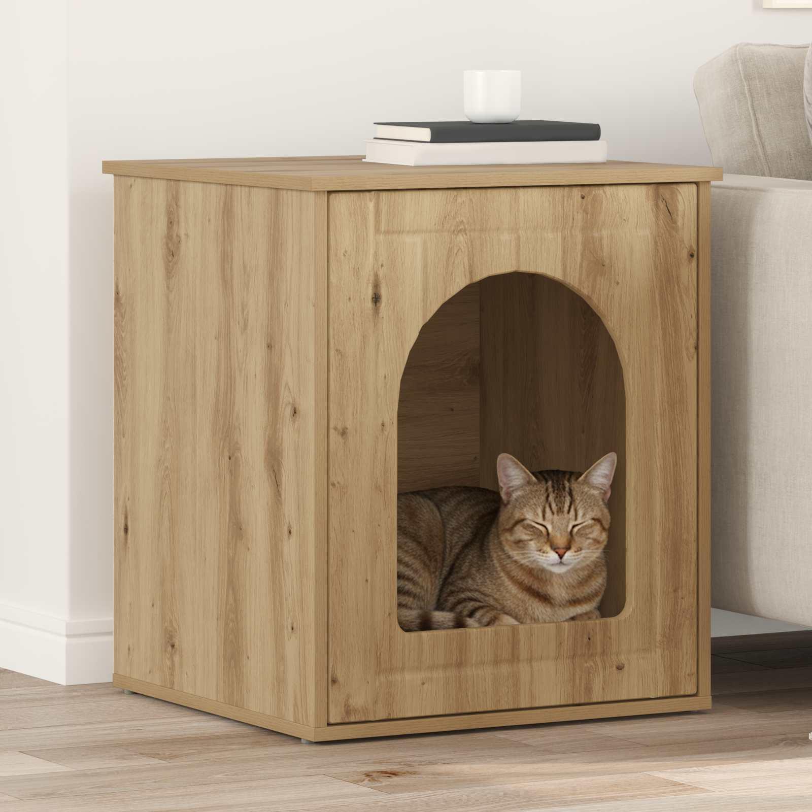 Kat Hus Artisan eg 53 x 52 x 62 cm Konstrueret træ