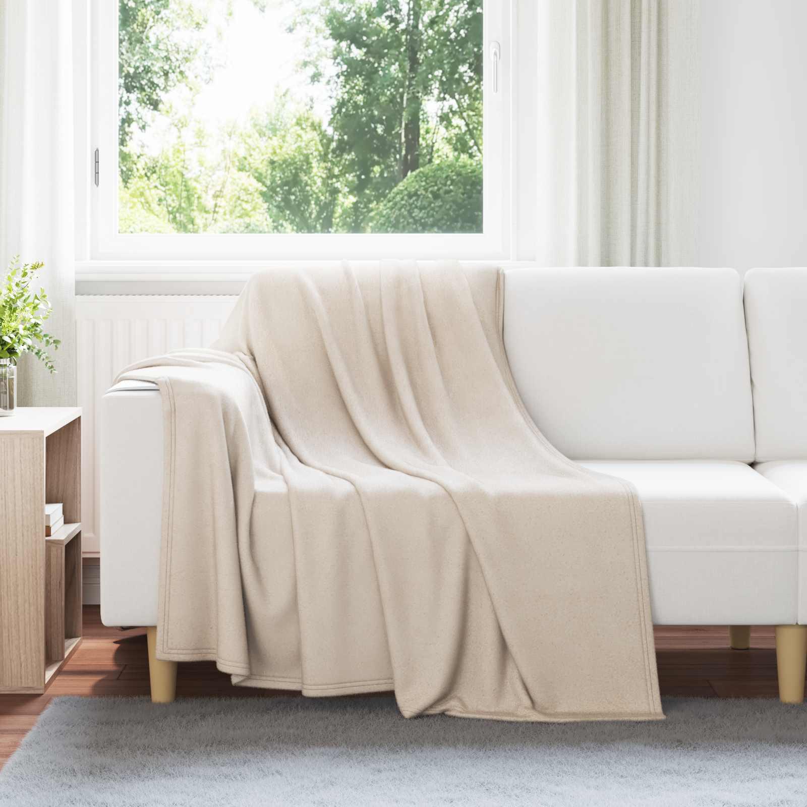 Kastetæpper 24 stk Beige 200 x 150 cm Fleece