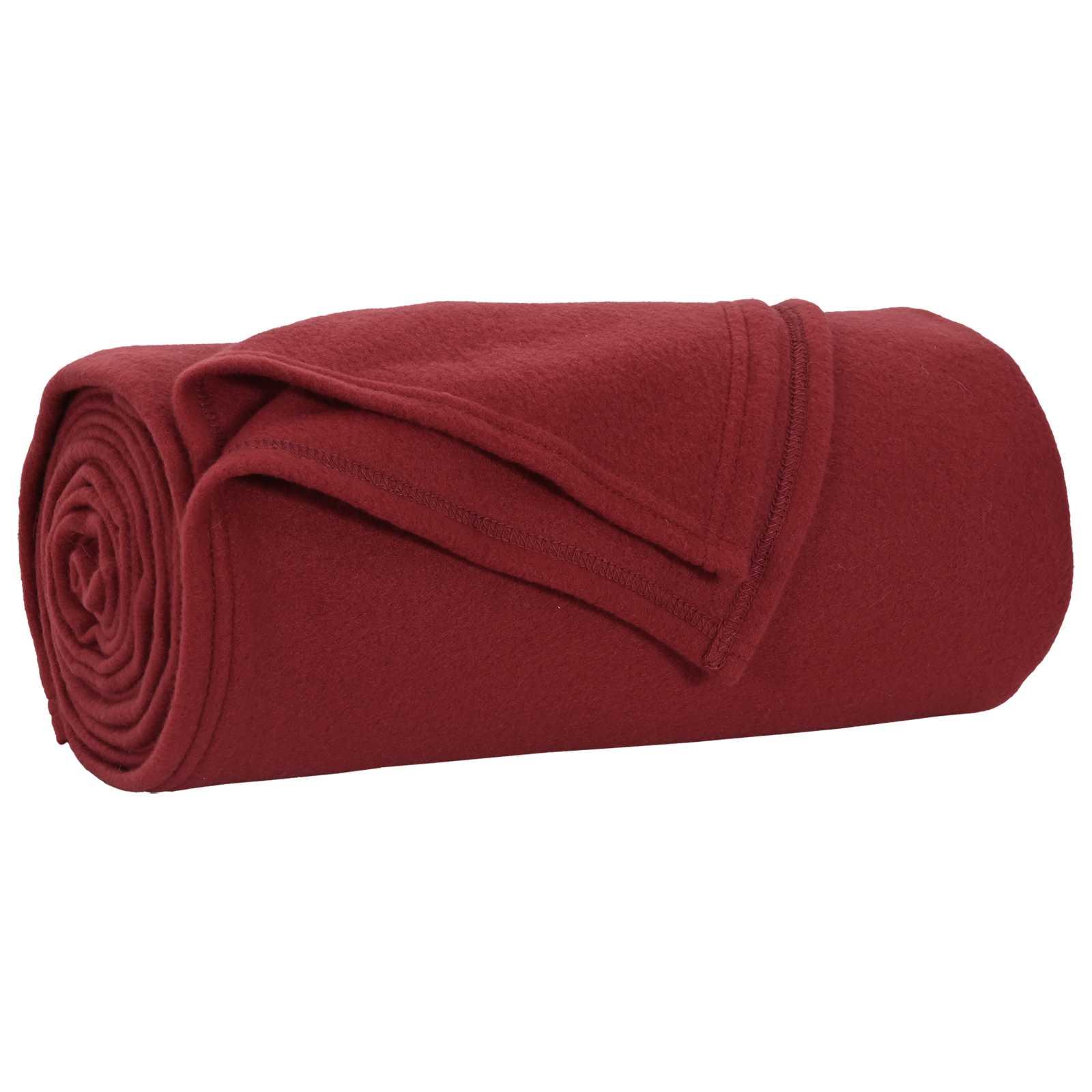 Kastetæpper 6 stk Bordeaux Rød 170 x 130 cm Fleece