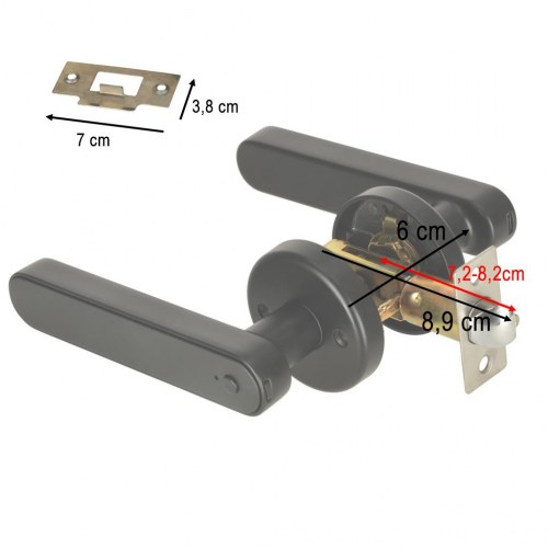 Smart dørhåndtag med fingeraftryk, kode og Bluetooth – indendørs