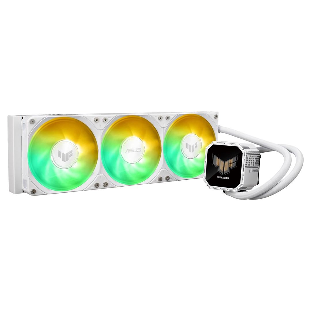 ASUS TUF Gaming LC III 360 ARGB LCD – White Edition AIO CPU-vandkøler, 360 mm, 3x120 mm billede