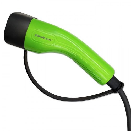 Qoltec 52430 ladeboks til elbil – Type 2, 22 kW, Wi‑Fi, LCD, RFID, 3 faser, 5 m