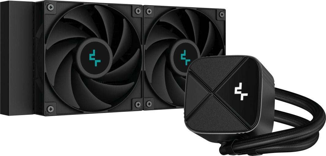 DeepCool LS520 vandkøler 240 mm – sort, AIO med 2x120 mm PWM billede