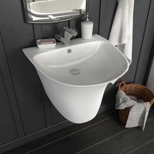 Vask Hvid 47 x 45 x 37 cm Glaseret Keramik