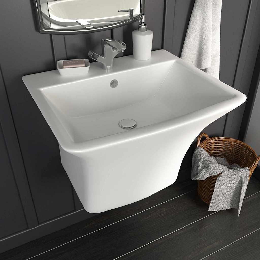 Vask Hvid 53 x 44 x 37 cm Glaseret Keramik