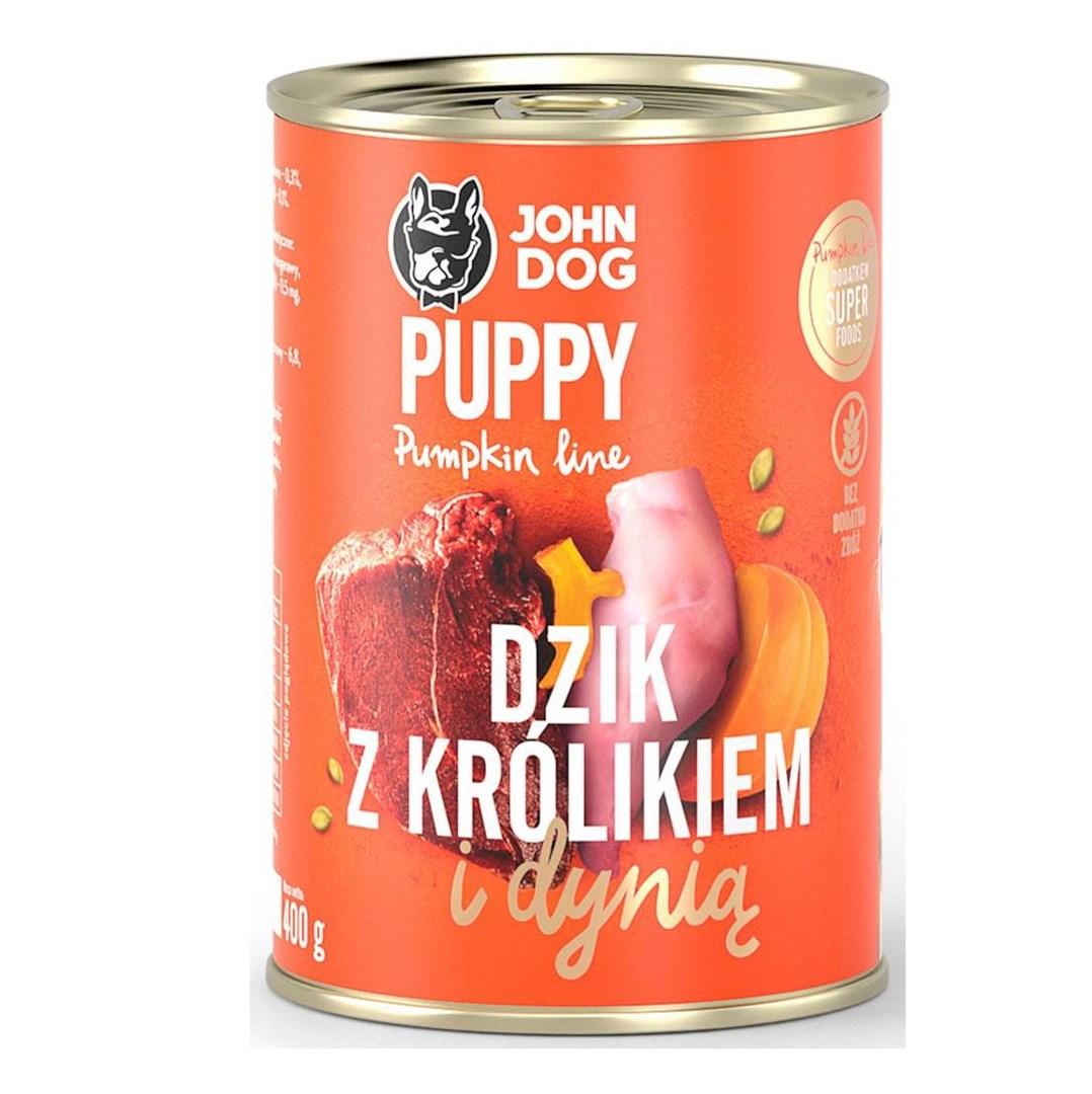 JOHN DOG Pumpkin Puppy â vÃ¥dfoder med vildsvin, kanin og grÃ¦skar, 400 g