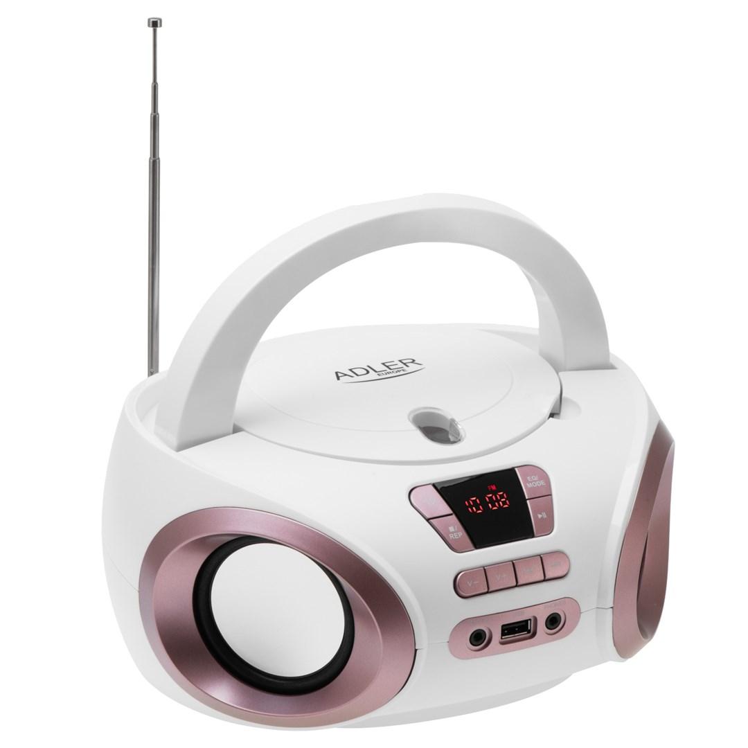 Adler AD 1181wc bærbar CD/MP3-boombox - FM radio, USB/AUX
