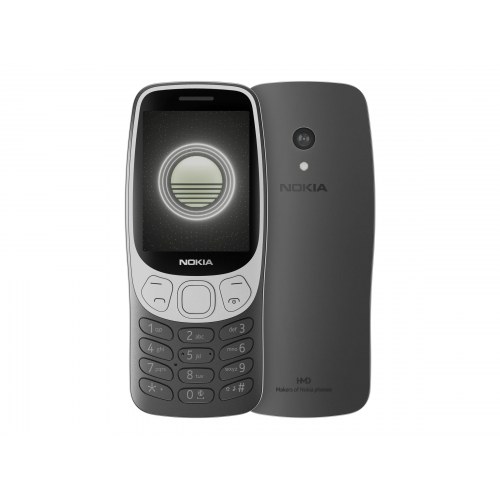 Nokia 3210 2,4" 4G dual‑SIM – grunge-sort funktionstelefon