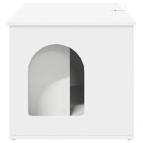 Kat Hus Hvid 85 x 55 x 50,5 cm Konstrueret træ