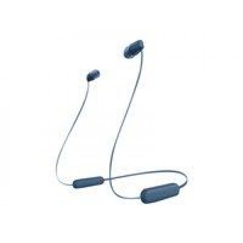 Sony WI-C100 trådløse in-ear høretelefoner med mikrofon – blå