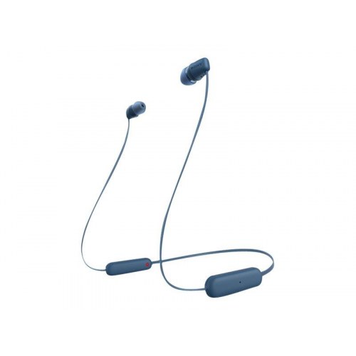 Sony WI-C100 trådløse in-ear høretelefoner med mikrofon – blå