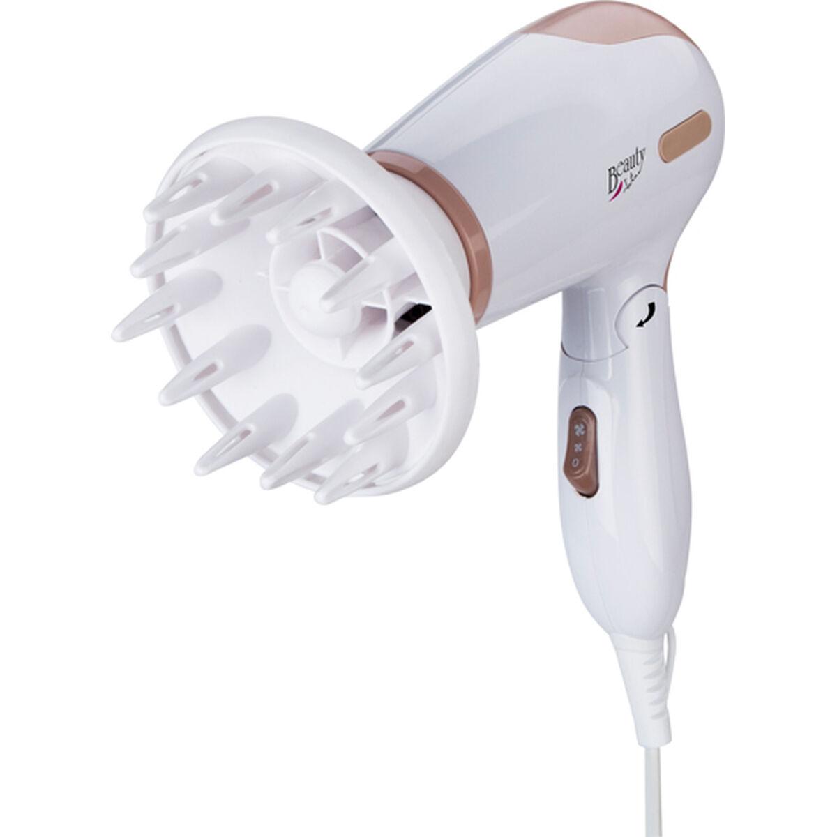 JATA SC47B hårtørrer 1200 W - foldbar rejsehårtørrer med diffuser og koncentrator