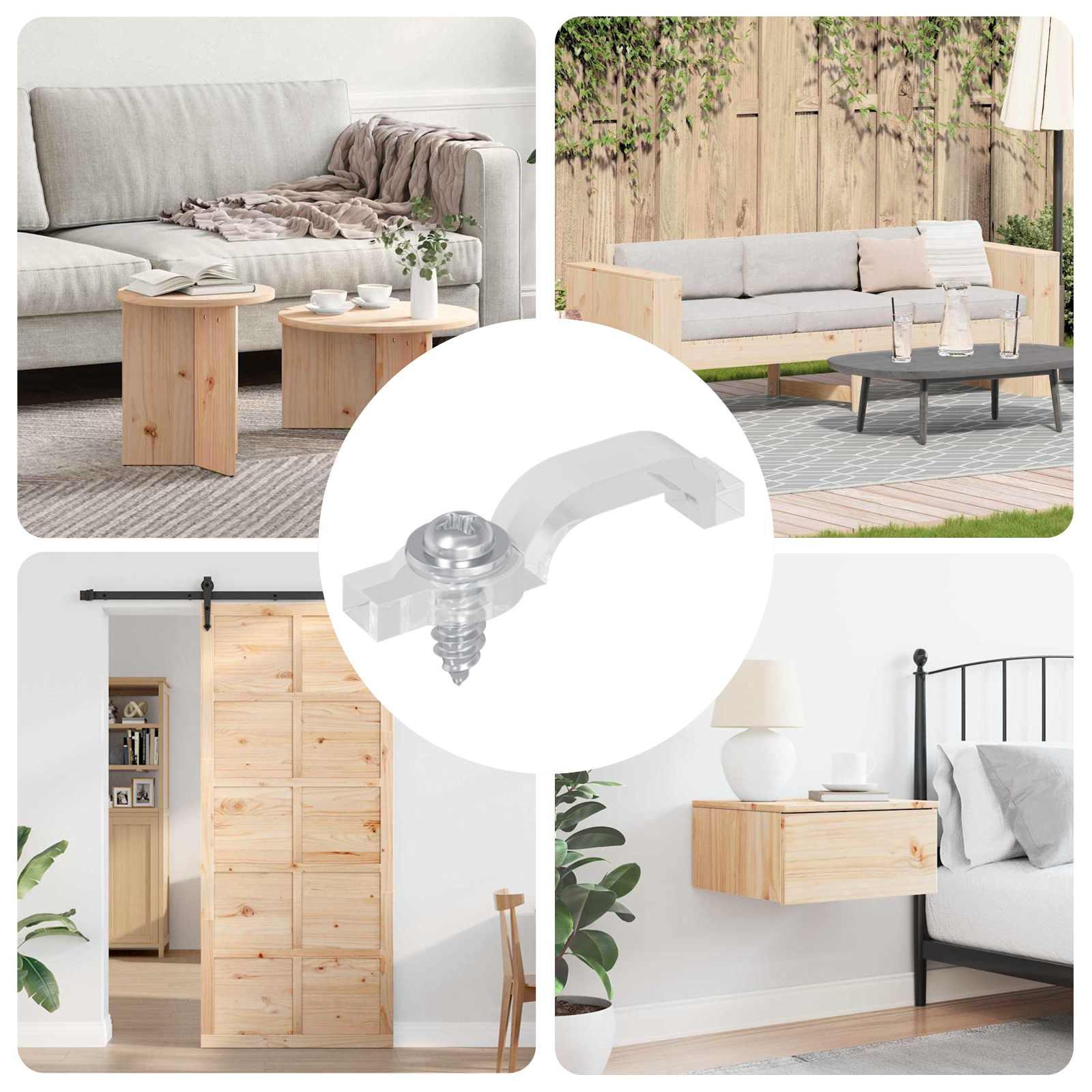 LED Strip Clips 12 stk Transparent 2 x 1 x 0.5 cm