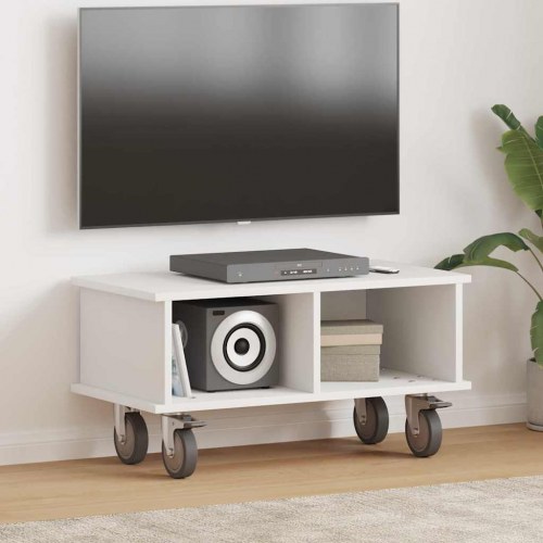 TV-bord Hvid 68,5 x 35 x 35 cm Konstrueret træ