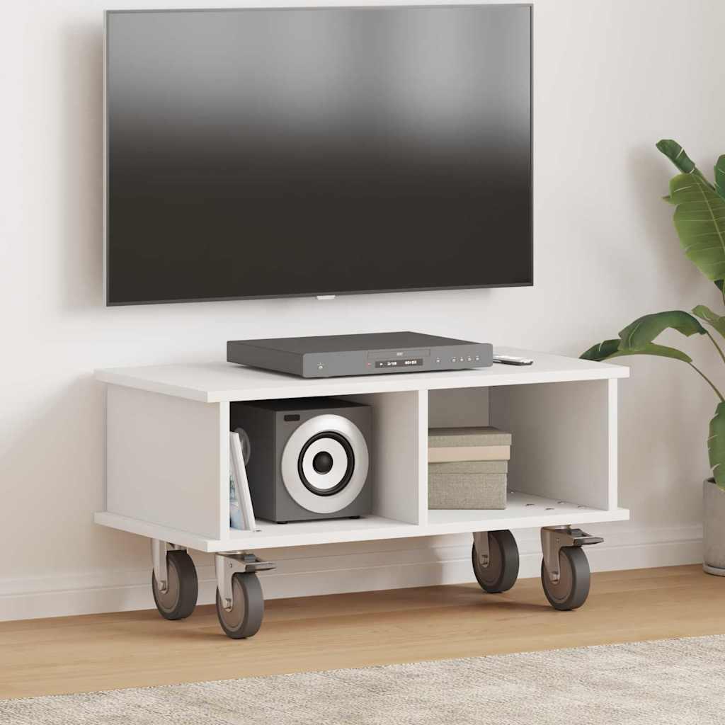 TV-bord Hvid 68,5 x 35 x 35 cm Konstrueret træ